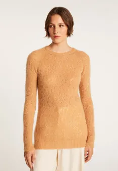 Pull long en mohair ajouré - Emelin