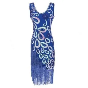 Robe Année 30 Bleu