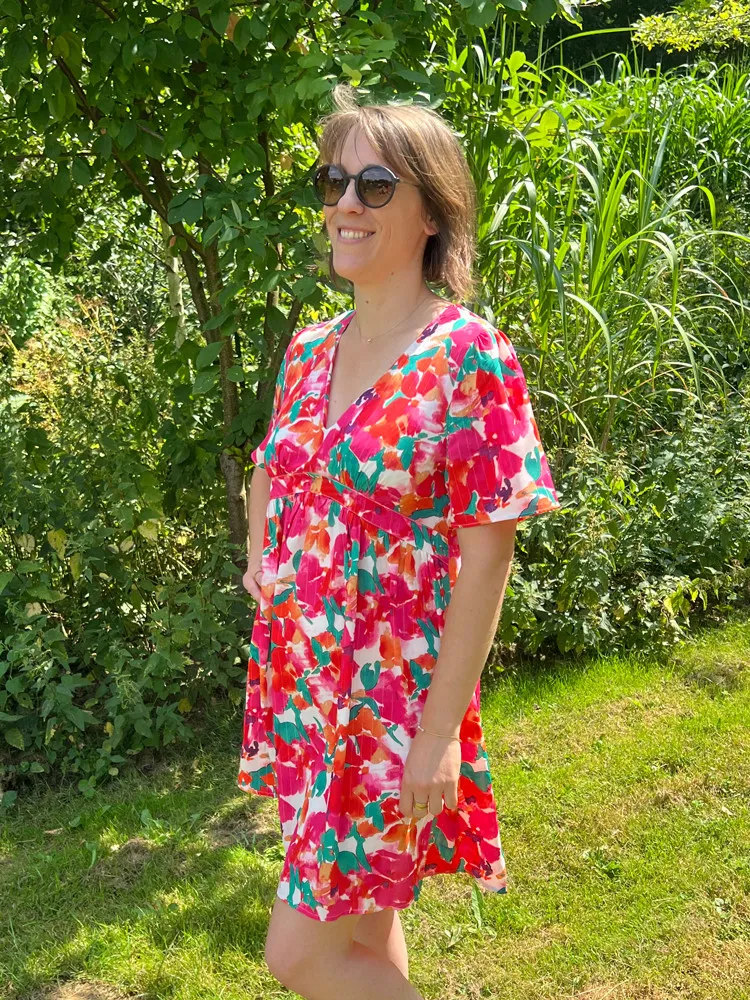 Robe courte rose ELIONA - Prêt à porter femme Cléstyle Couleur Rose XXS à 6XL XL
