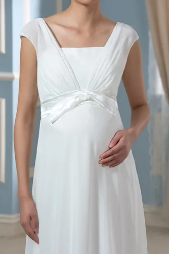 Robe de Soirée Longueur ras du Sol Été Empire Chiffon Haute Couvert