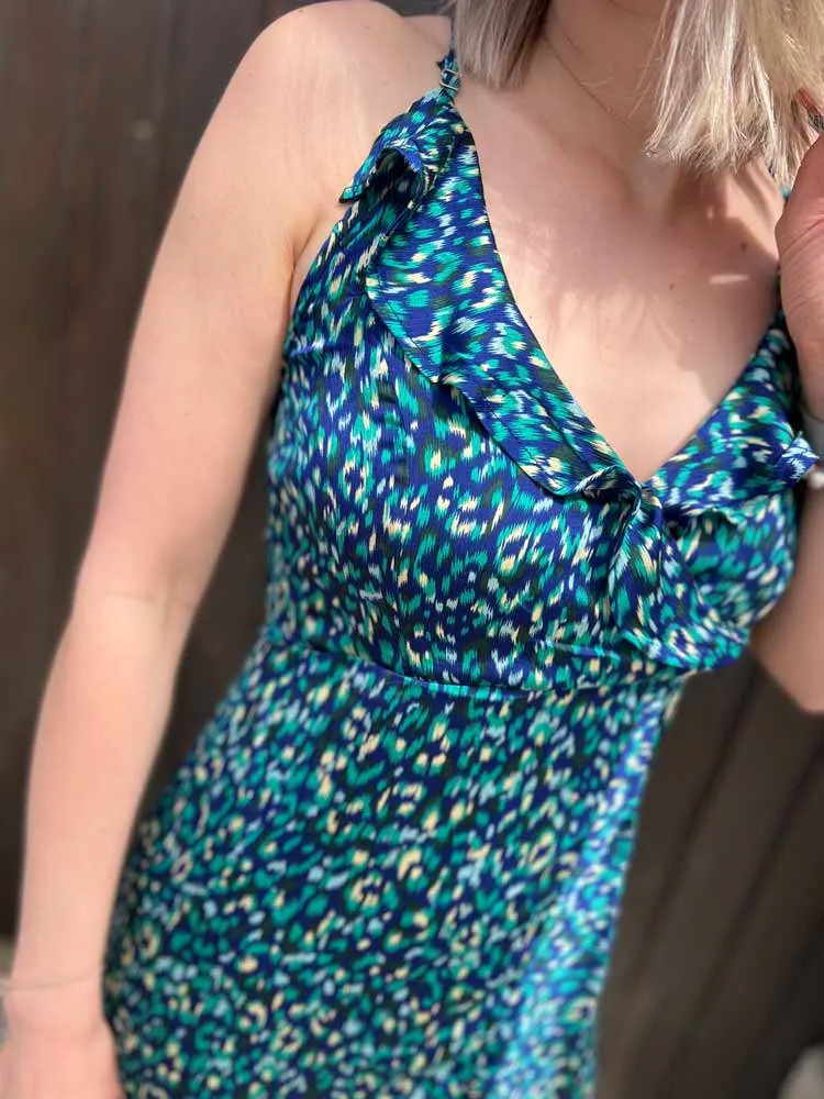 Robe longue vert et bleu OCEANE - Molly Bracken - Prêt à porter femme cléstyle XXS à 6XL S Couleur BLEU