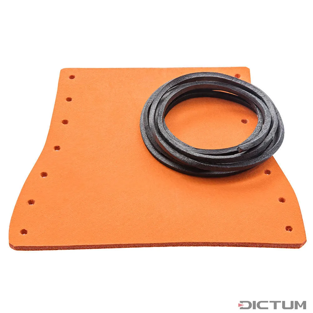 Rêv. cuir p. manche hachette for. DICTUM » Forst Edition «, cuir buffle, orange