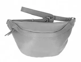 Sac banane cuir femme gris