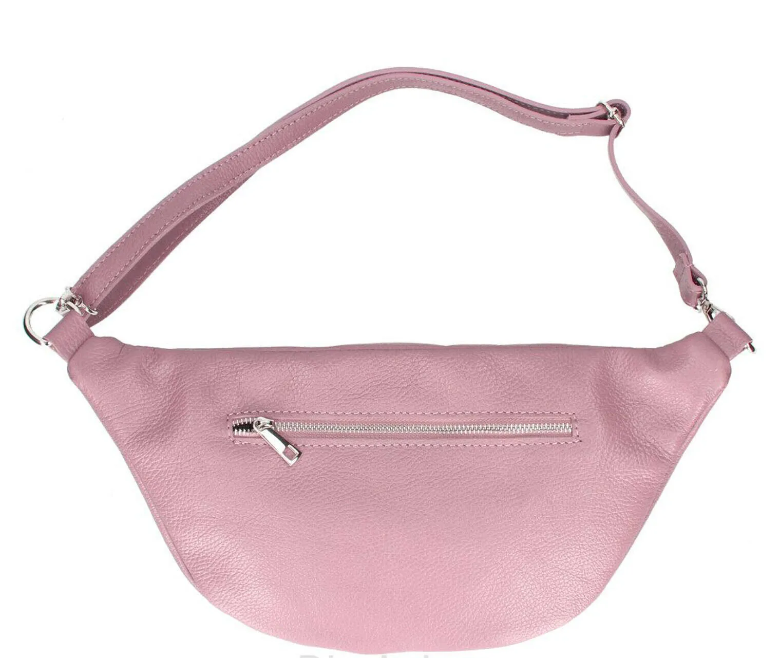 Sac banane cuir rose antic
