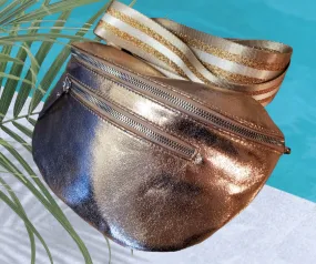 Sac banane rose pailleté