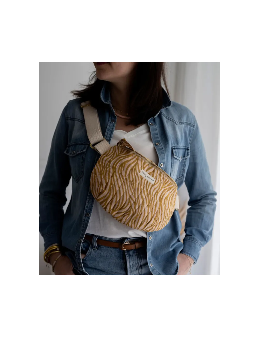 Sac banane Zebra Havane - Bindi Atelier