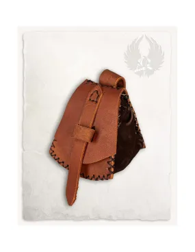 Sac médiéval Luis, type sac banane en marron (10x12 cm.) ⚔️ Boutique Épées
