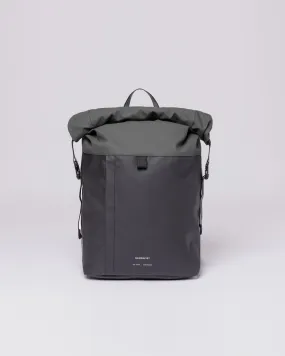 Sac à dos imperméable en matière recyclée | noir et gris "konrad multi dark"