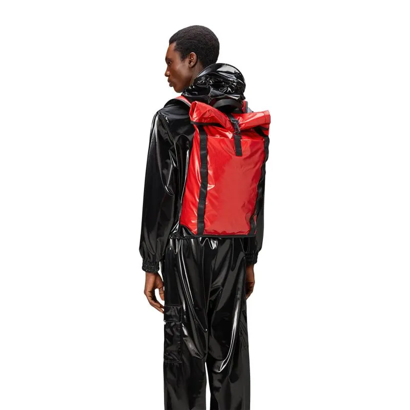 Sac à dos imperméable Rains Sibu Rolltop Rucksack 46 cm Fire - Rouge