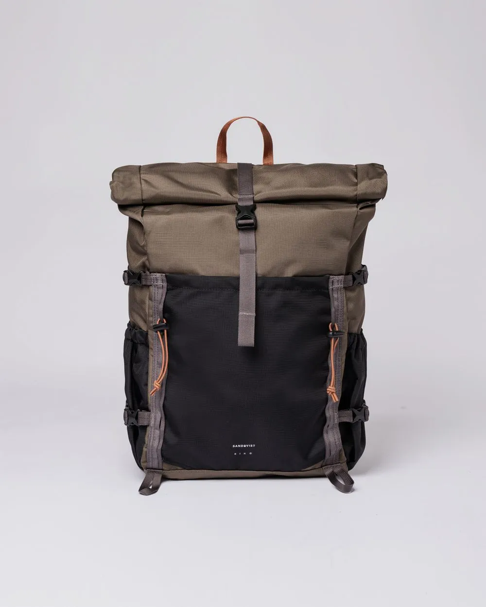 Sac à dos rolltop imperméable en recyclé | noir et marron "forest hike multi brown"