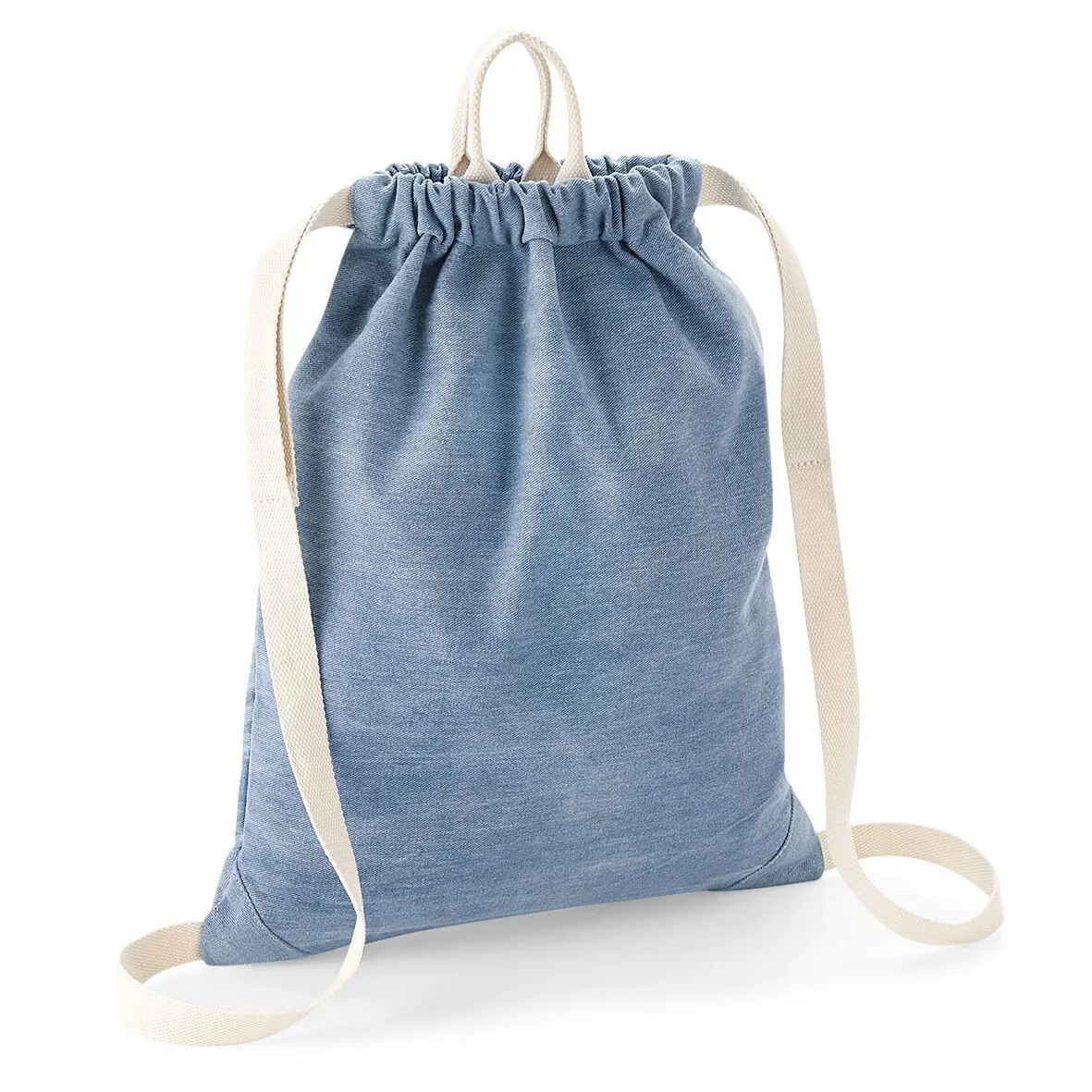 Sac à dos - sac de gym en denim à bretelles - BG642 - bleu clair 