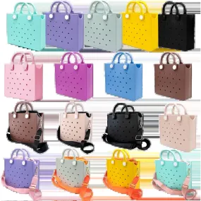 Sac à main de plage décontracté pour femme, rose et violet en EVA imperméable