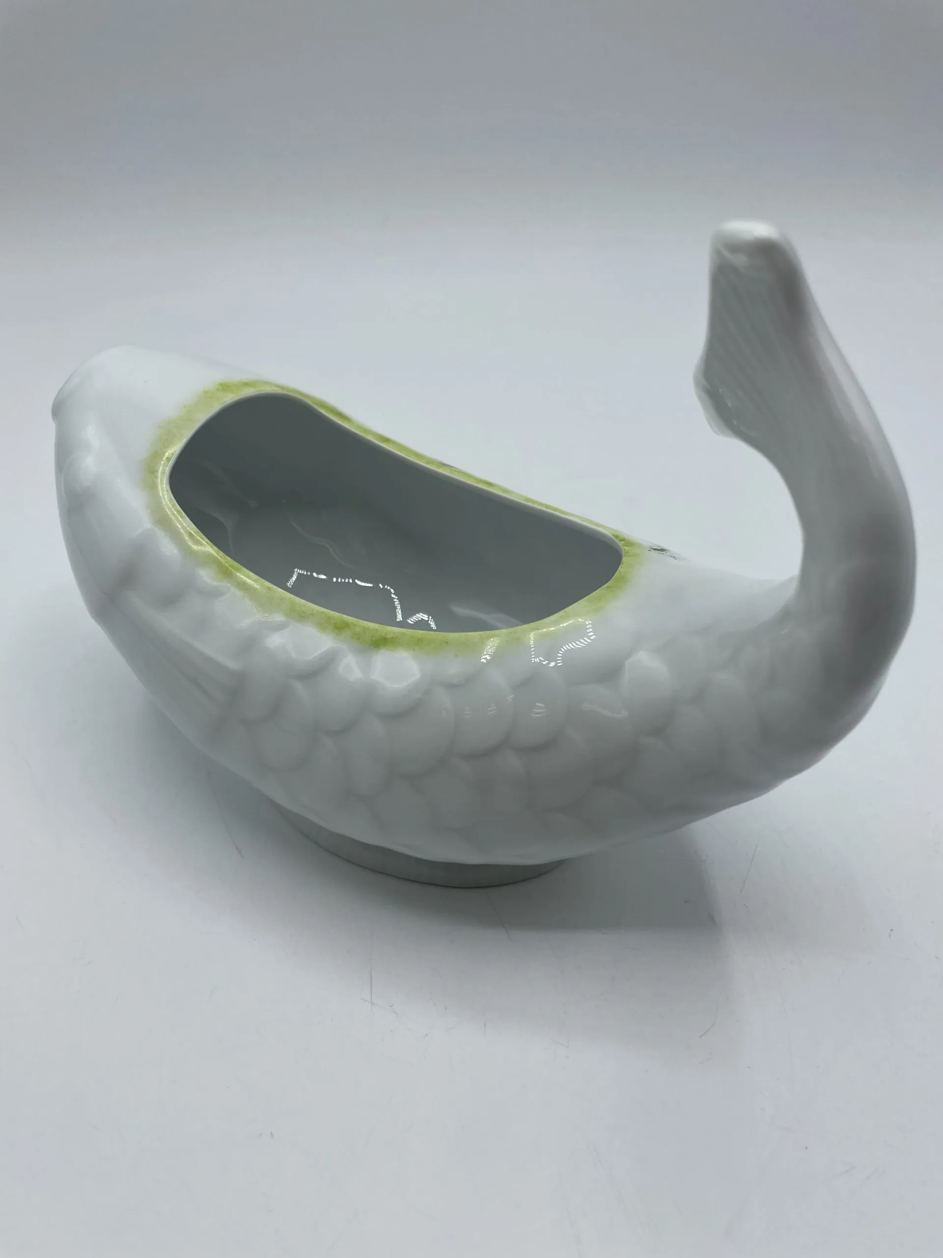 Saucier vintage véritable porcelaine de grand feu poisson - Ressourcerie Histoires Sans Fin
