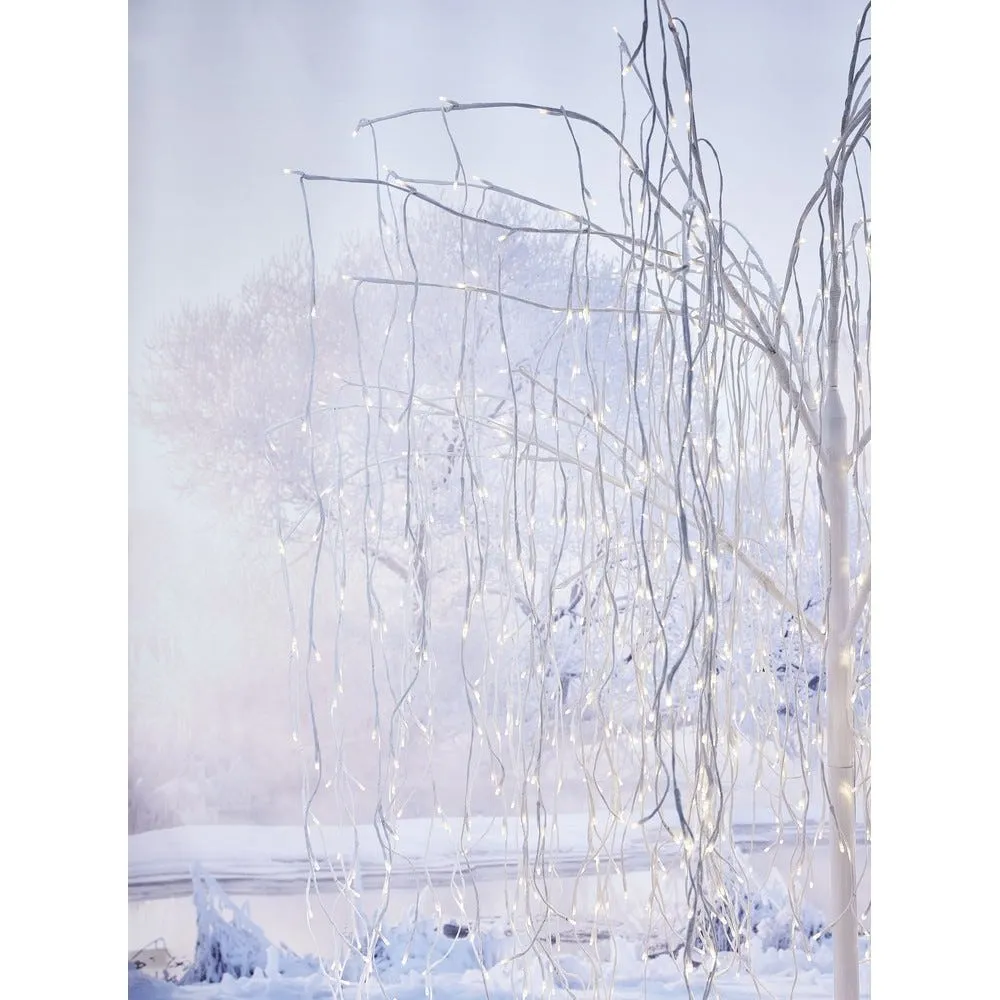 Saule pleureur blanc lumineux 1472LED H 240cm