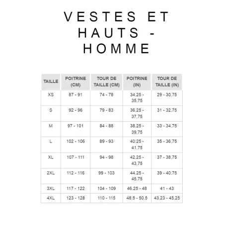 Seconde couche ROSSIGNOL. pour homme grandes tailles en déstockage