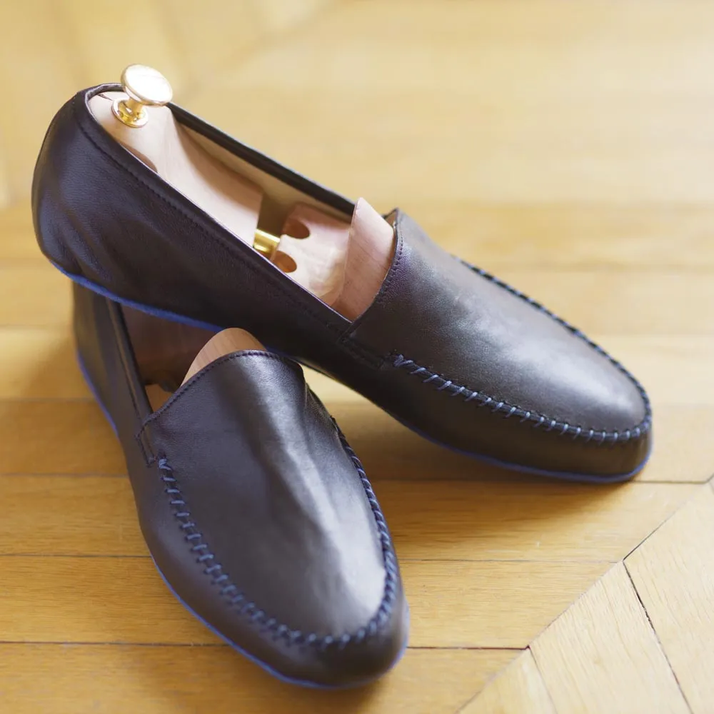 Soulier d'intérieur - homme - agneau véritable 