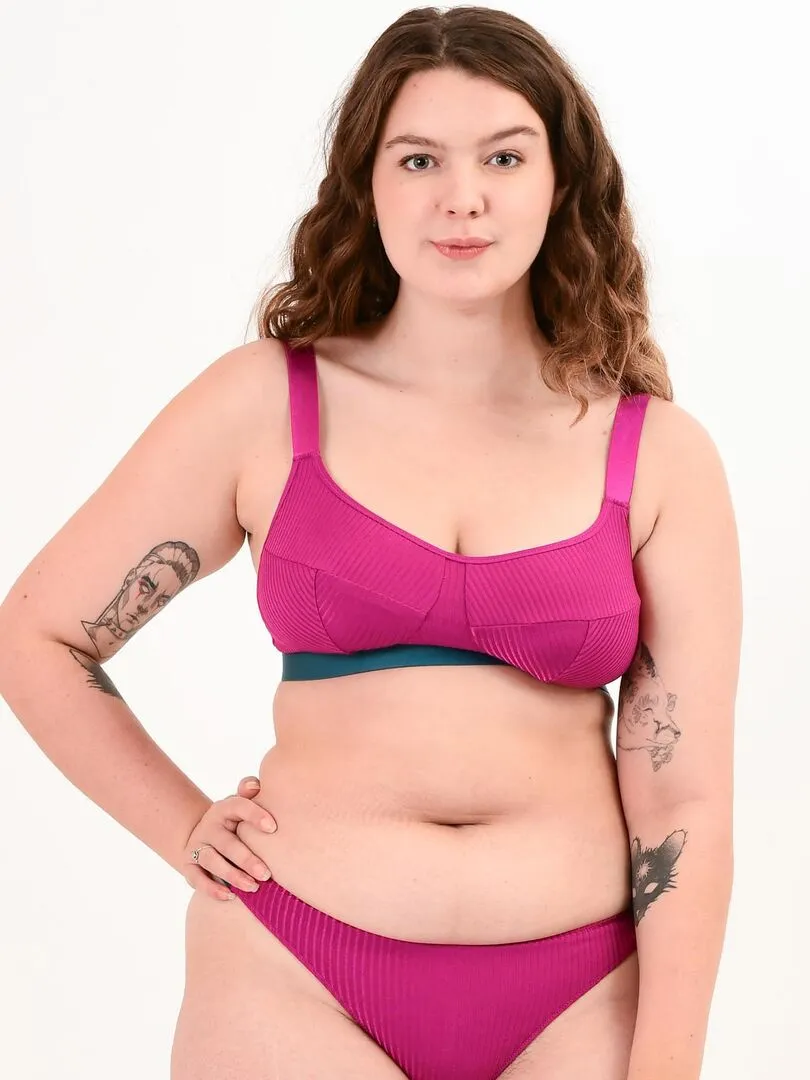 Soutien-gorge sans armatures Fiona - RougeGorge Lingerie - Rose fushia