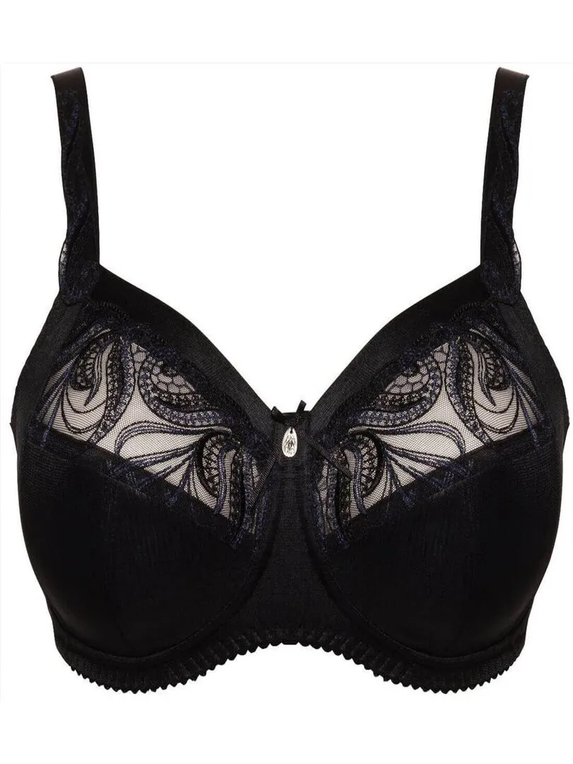 Soutien-gorge à armatures bonnet plein Carmen - Noir