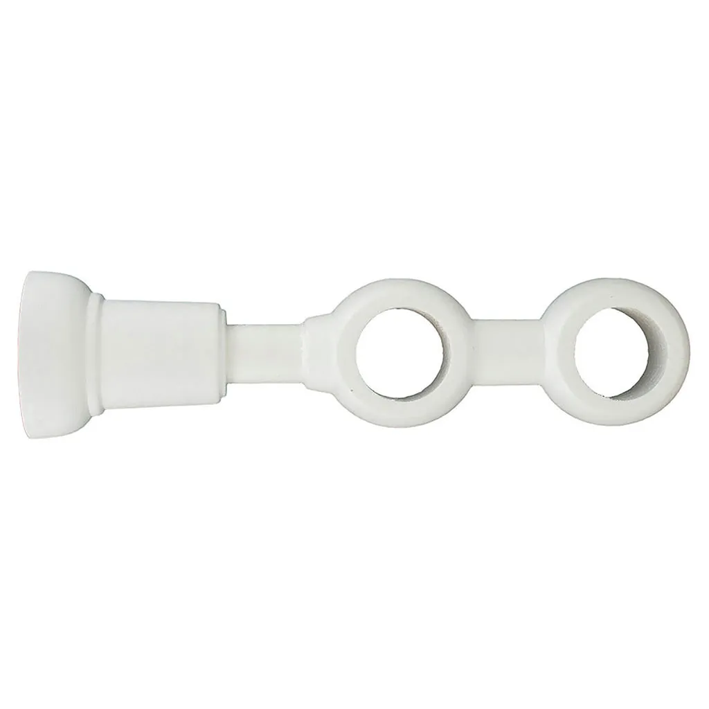 Support tringle rideau double blanc D 28mm 