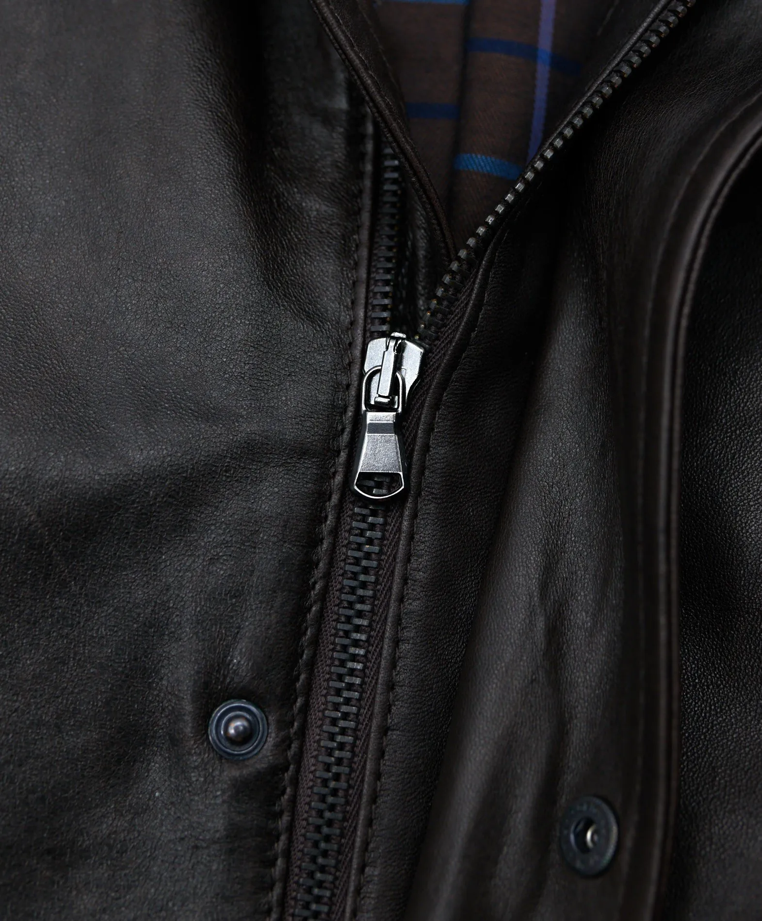 Sur-veste cuir homme poches à rabat cuir plongé marron Best