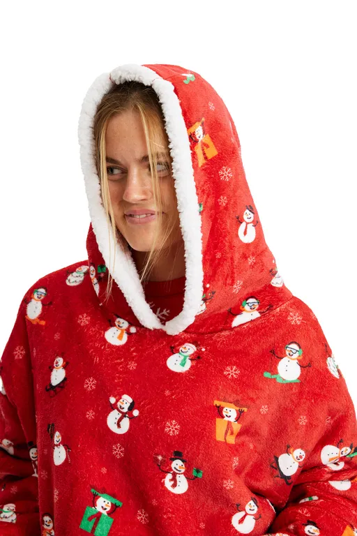 Sweat plaid de Noël "Bonhomme de neige"