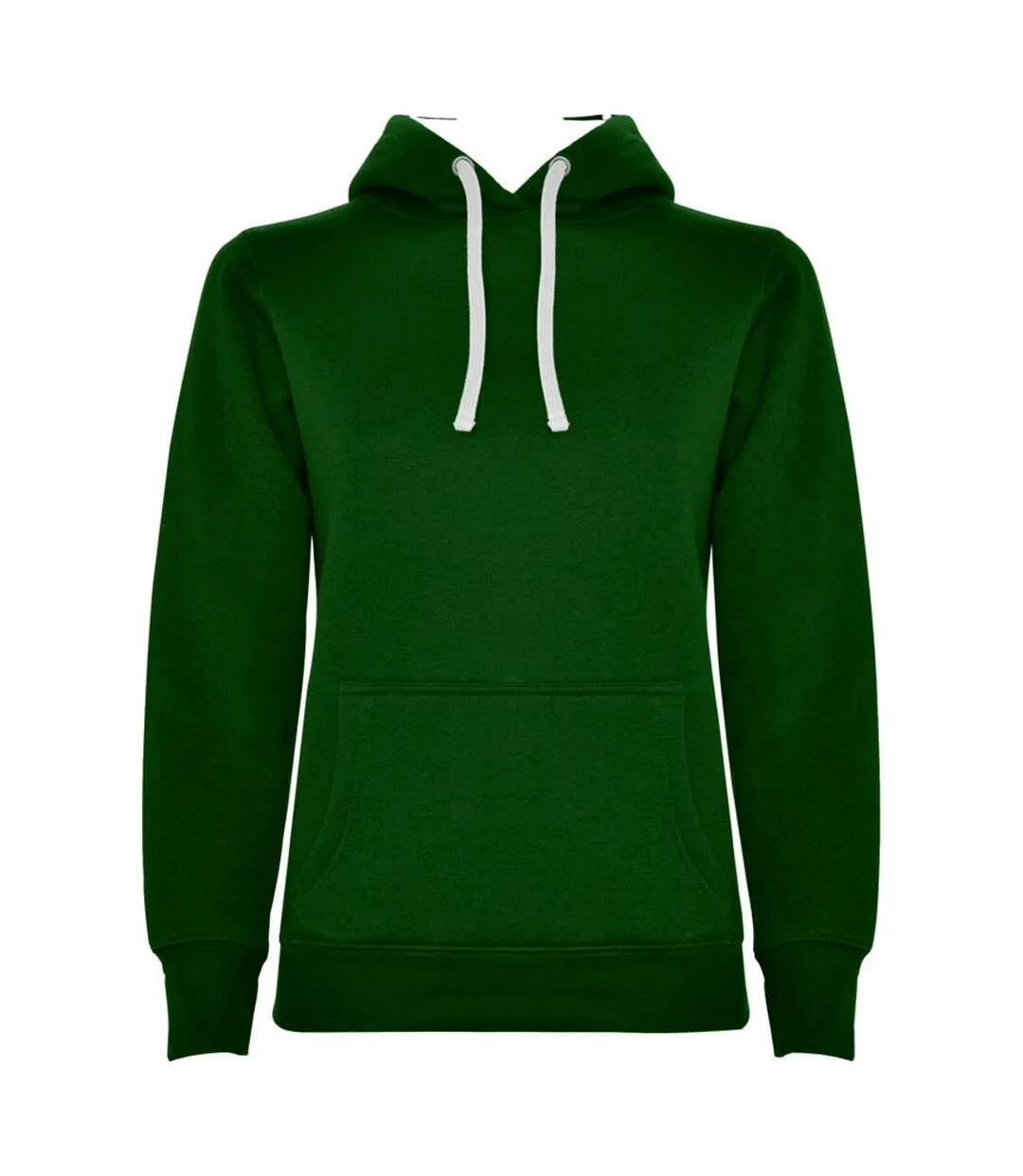 Sweat à capuche urban femme vert kelly / blanc Roly